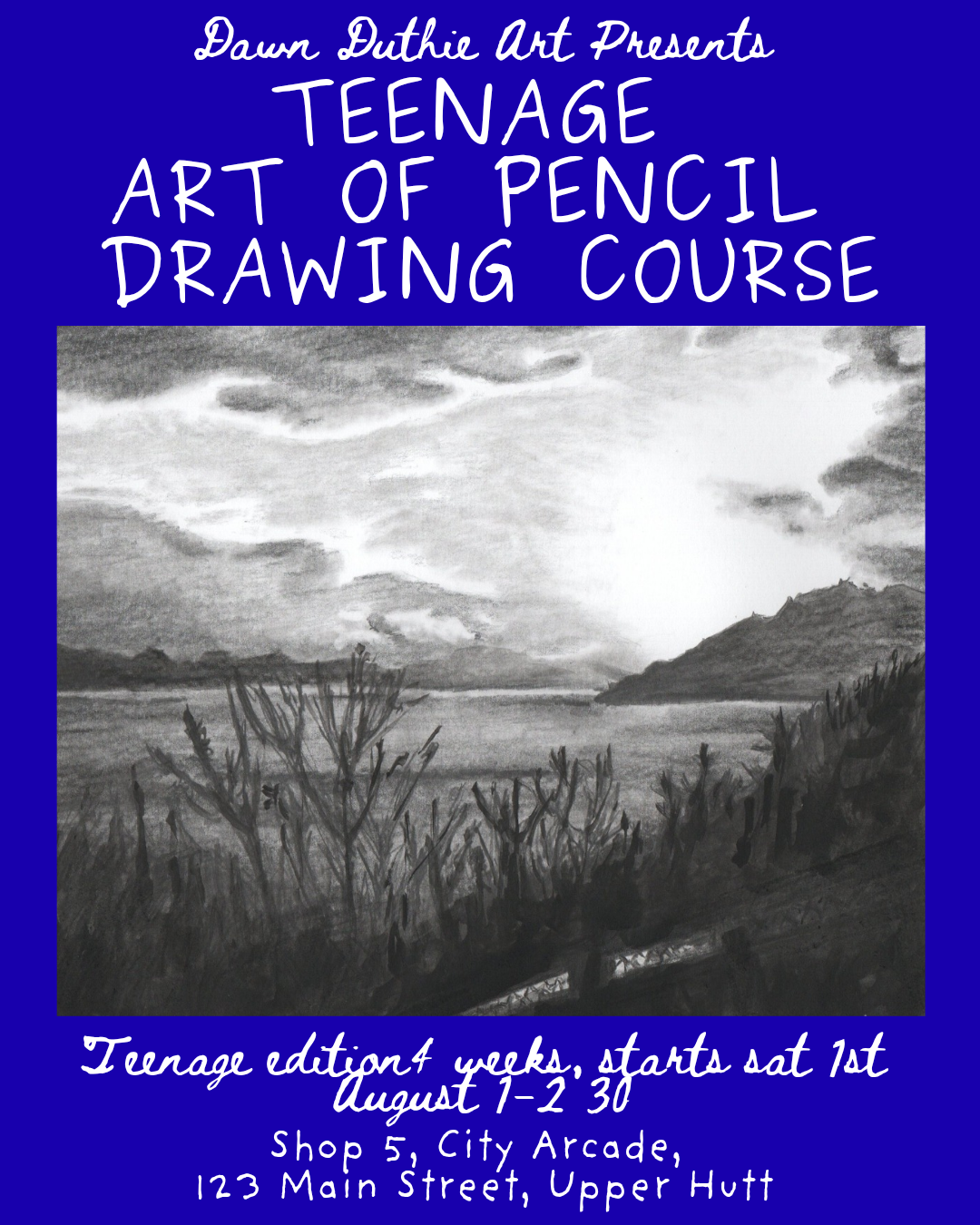 Teenage Graphite Drawing Course | Upper Hutt | Pencil Art Class at Dawn’s Atelier |