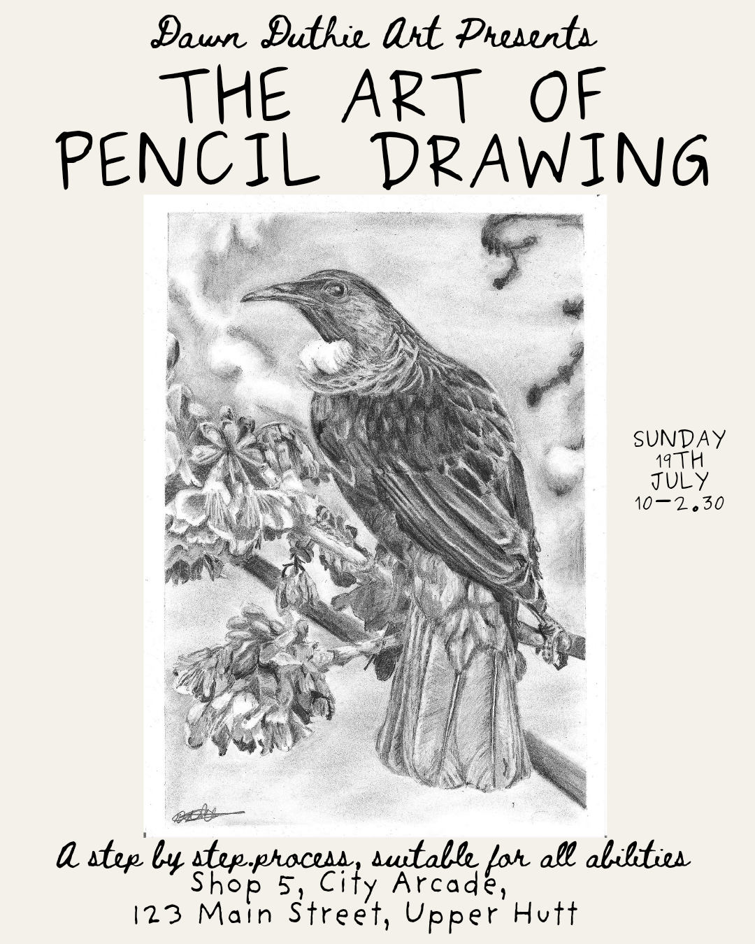 Graphite Drawing Workshop Upper Hutt | Pencil Art Class at Dawn’s Atelier |