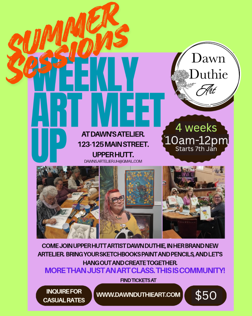 Wednesday Weekly art meet-up, summer edition