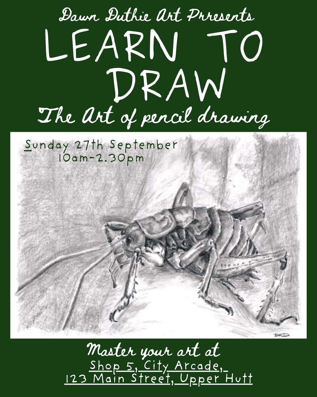 Graphite Drawing Workshop Upper Hutt | Pencil Art Class at Dawn’s Atelier
