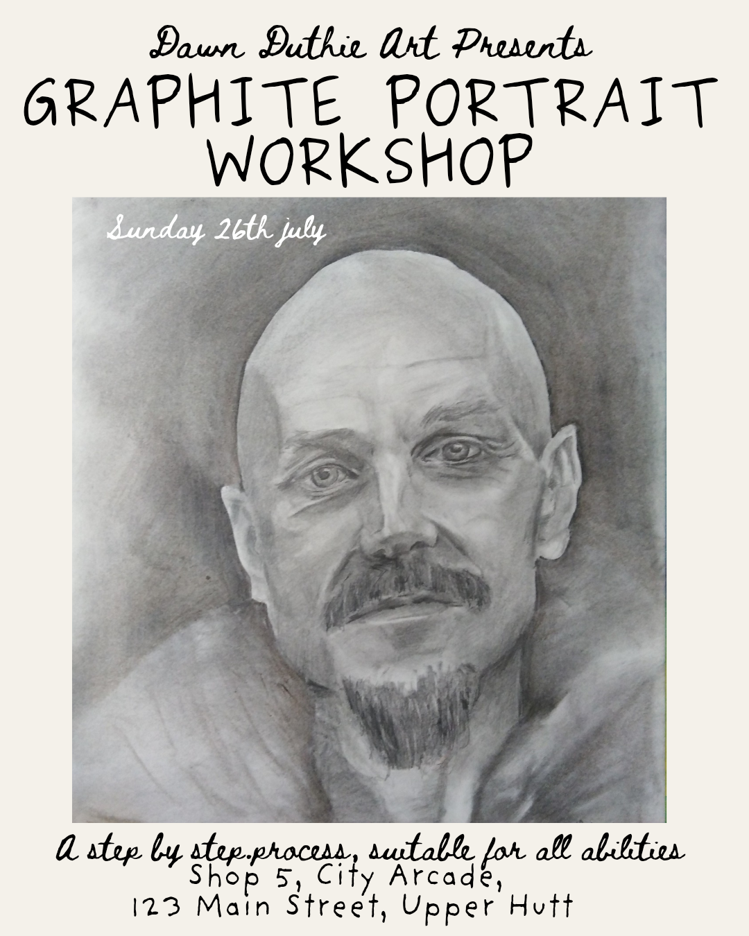 Portrait Drawing Workshop 26th July Upper Hutt Graphite Portrait portrait-drawing-workshop-26th-july-upper-hutt-graphite-portrait