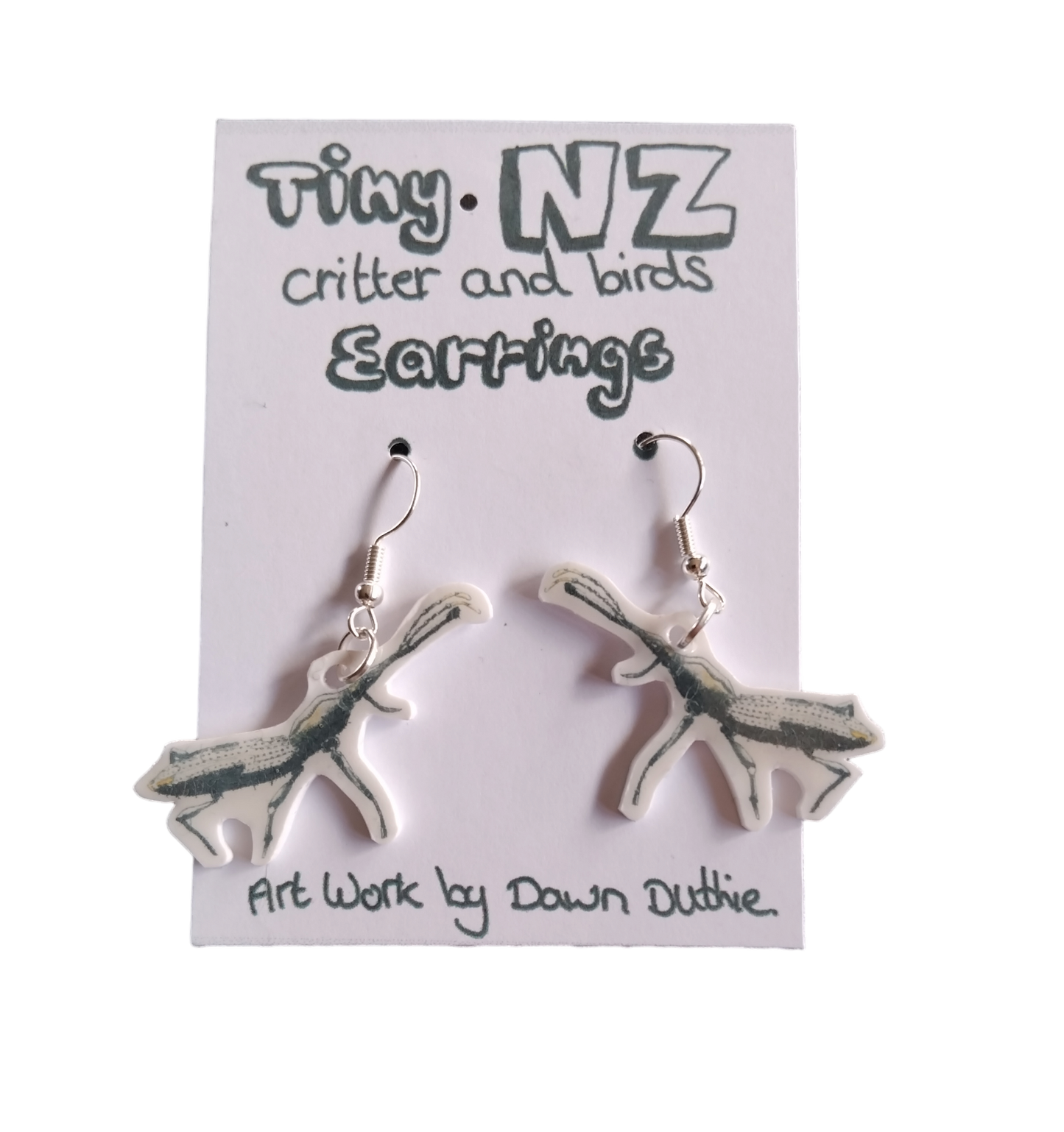 All the Tiny NZ critter and birds earrings.