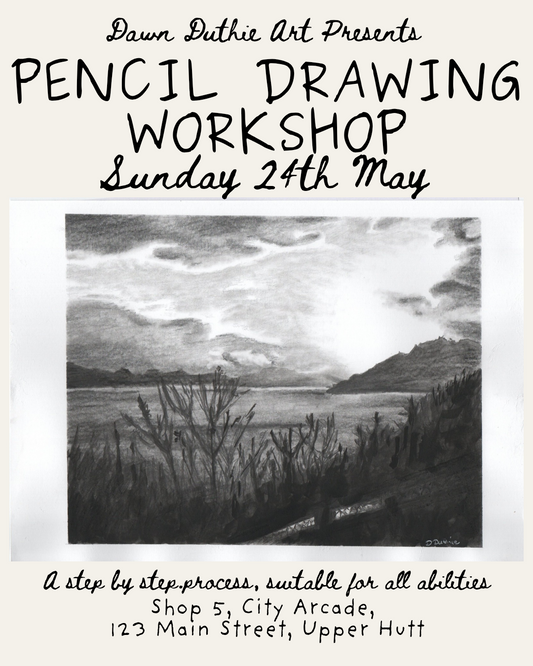 Graphite Drawing Workshop Upper Hutt | Pencil Art Class at Dawn’s Atelier | 24th May 2026