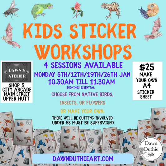 Kids sticker making workshop