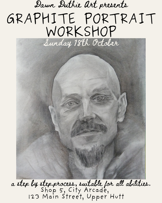 Portrait Drawing Workshop | 18th October | Upper Hutt | Graphite Portrait Class at Dawn’s Atelier